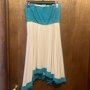 Judith March Strapless mini suede sun dress size medium